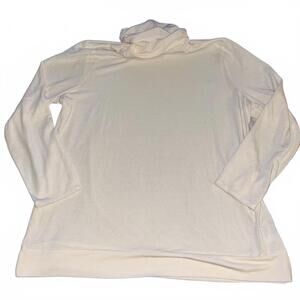 Lisa Rinna Collection Women's Cream Turtleneck Top XL Soft Cozy